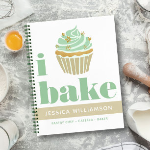 Recette livre de cuisine Cupcake Retro Green Gold 