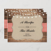 Recette Mariage cartes de fête de la nuptiale roug (Devant / Derrière)