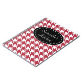 Recette personnalisée de cuisine rouge Carnet cade (Côté gauche)