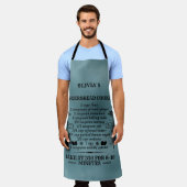 Recette personnalisée Tablier bleu Dusty | Chef Ba (Porté)