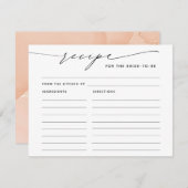 Recette pour la carte de boîtier de script élégant (Devant / Derrière)