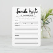 Recette Pour La Carte De Recette Fête des mariées  (Debout devant)