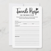 Recette Pour La Carte De Recette Fête des mariées  (Devant)