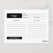 Recette pour la future mariée. Cartes florales mod (Dos)