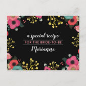 Recette pour la future mariée. Cartes florales mod (Devant)