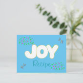 Recette pour la joie - cartes postales en mots col (Debout devant)