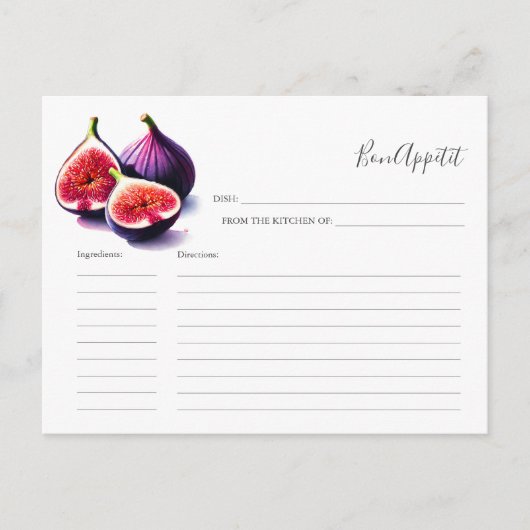 Recette pour le fruit de la carte de recette de ma (Devant)