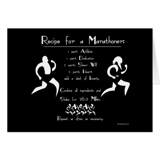 Recette pour un Marathoner (Devant horizontal)