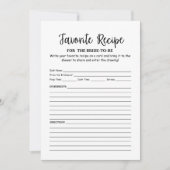 Recette préférée pour la carte de jeu de douche nu (Devant)