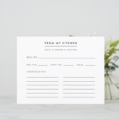 Recettes | Carte de recette moderne de ma cuisine (Debout devant)
