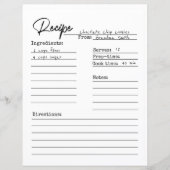 Recettes, Carte Recette, Insertion Recette, (Devant)