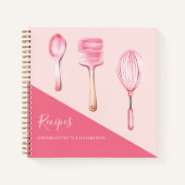 Recettes cuisine rose ustensiles livre de cuisine (Devant)