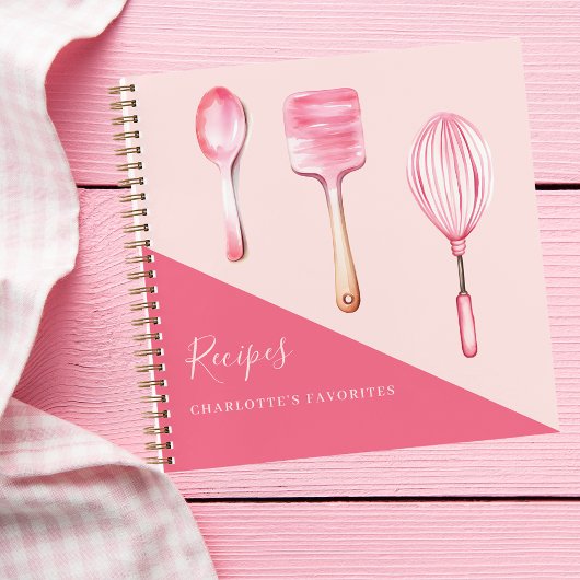 Recettes cuisine rose ustensiles livre de cuisine