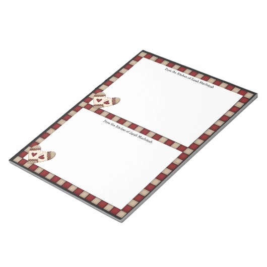 Recettes de chèque pays 2 Bloc-notes haut (Incliné)