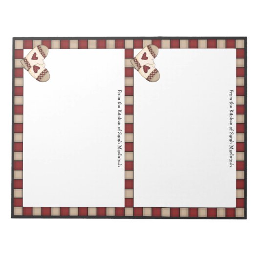 Recettes de chèque pays 2 Bloc-notes haut (Devant)