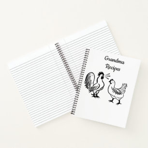 Recettes de grand-mère de coq de Carnet spiral