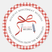Recettes de vacances Étiquette cadeau de nourritur (Devant)