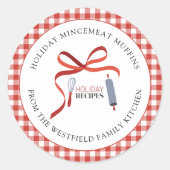 Recettes de vacances Étiquette cadeau de nourritur (Devant)