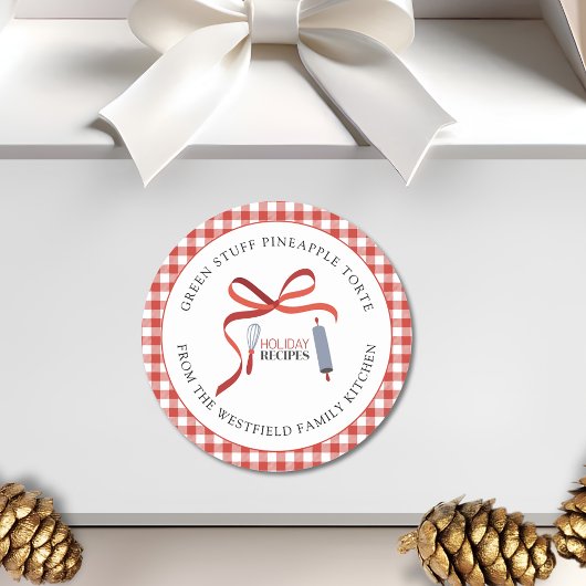 Recettes de vacances Étiquette cadeau de nourritur