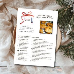 Recettes de vacances Mincemeat Muffins Carte de No