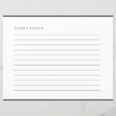 Recettes | Elégante carte de recette gris pierre c (Dos)