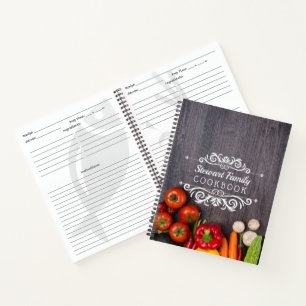 Recettes familiales Livre de cuisine Bois rustique