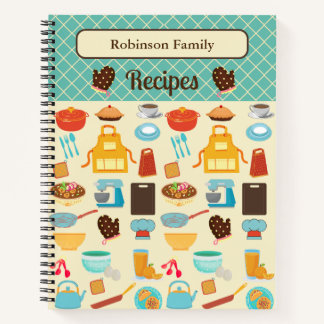 Recettes familiales Thème Vintage Carnet spiral