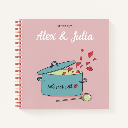 Recettes Journal avec coeur (Devant)