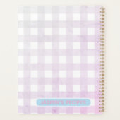 Recettes | Motif Gingham rose et blanc (Dos)