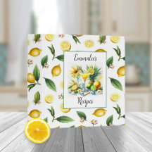 Recettes personnalisées éclaboussées de citrons su