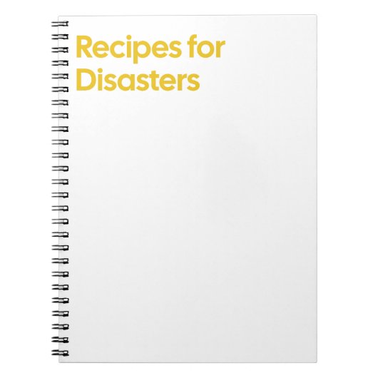 Recettes pour le Carnet des catastrophes (Devant)