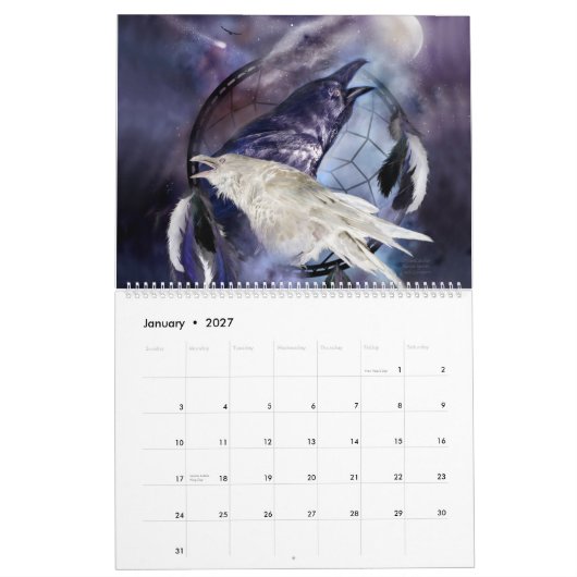 Receveur rêveur - calendrier 2012 d'art des (Jan 2027)