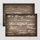 Recevoir les invitations en bois rustiques (Devant / Derrière)