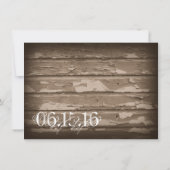 Recevoir les invitations en bois rustiques (Dos)