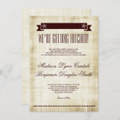 Recevoir les invitations rustiques accrochées de (Devant / Derrière)