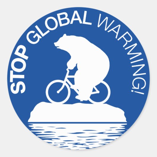 Réchauffement climatique d'arrêt : Stickers Bicycl (Devant)