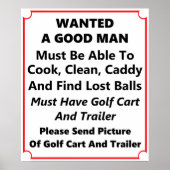 Recherché A Good Man - Poster Golf (Devant)