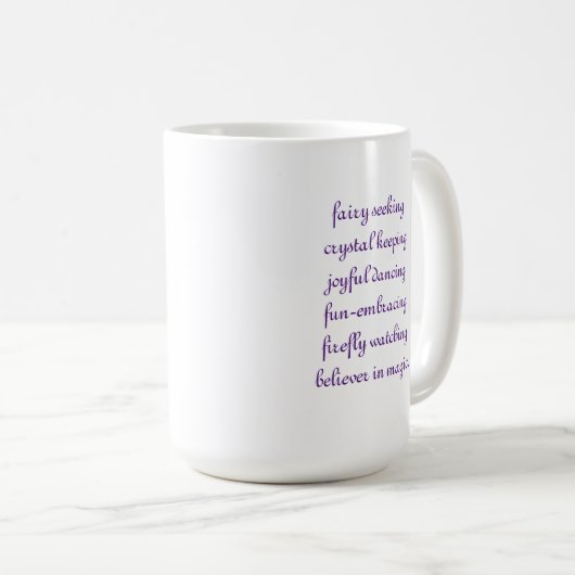 "recherche de fées" tall mug (Devant droit)