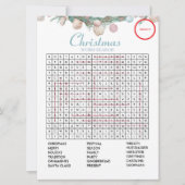 Recherche de mots de Noël côtier  Carte de réponse (Devant)