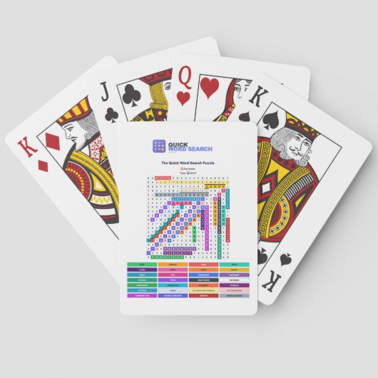 Recherche de mots rapide Jeu de cartes Mode Jour (dos)