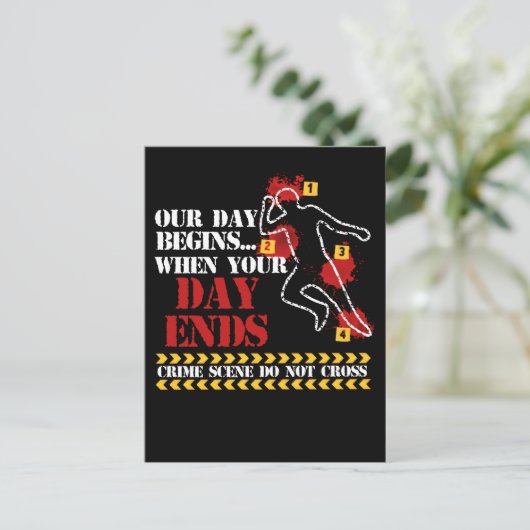 recherche Forensic Science Investigator Crime Briefkaart (Staand voorkant)