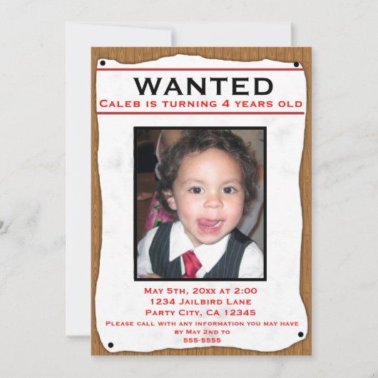 RECHERCHÉ Old Western Photo flyer invitation (Devant)