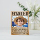 RECHERCHÉ ! Pirates fête d'anniversaire Carte d'in (Debout devant)