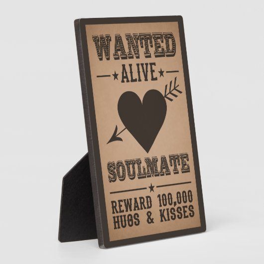 RECHERCHÉ VIVE : plaque SOULMATE (Côté)