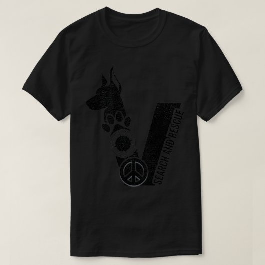 rechercher et secourir k9 TShirt (Design devant)