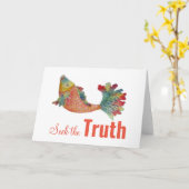 Rechercher la vérité carte de voeux vierge (Fleur jaune)