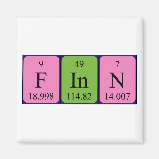 Rechercher un aimant de nom de table périodique (Devant)