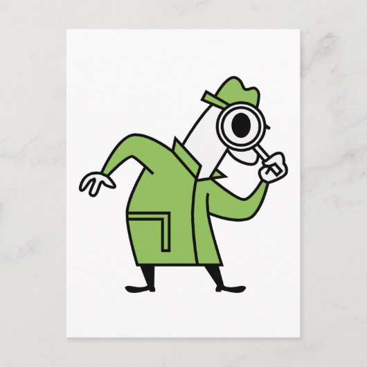 rechercheur briefkaart (Voorkant)