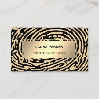 rechercheur Finger Print Private Investigator Visitekaartje