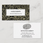 rechercheur Finger Print Private Investigator Visitekaartje (Voorkant / Achterkant)